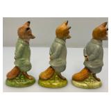 Vintage Collectible BEATRIX POTTER Royal Albert Fox Figurines