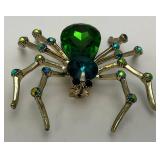 Large Vintage Spider Brooch 2 1/2" x 3"