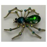 Large Vintage Spider Brooch 2 1/2" x 3"