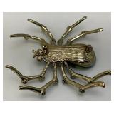 Large Vintage Spider Brooch 2 1/2" x 3"