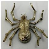 Large Vintage Spider Brooch 2 1/2" x 3"