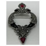 Antique Lady Remington Brooch