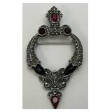 Antique Lady Remington Brooch