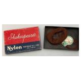 Vintage Shakespeare Nylon Tapered Line Box (With Line) & Marathon Dryline Dope Tin With Some Contents Vintage Shakespeare Nylon Tapered Line Box (With Line) & Marathon Dryline Dope Tin With Some Contents