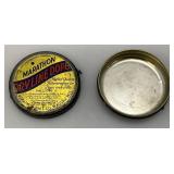 Vintage Shakespeare Nylon Tapered Line Box (With Line) & Marathon Dryline Dope Tin With Some Contents Vintage Shakespeare Nylon Tapered Line Box (With Line) & Marathon Dryline Dope Tin With Some Contents