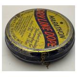 Vintage Shakespeare Nylon Tapered Line Box (With Line) & Marathon Dryline Dope Tin With Some Contents Vintage Shakespeare Nylon Tapered Line Box (With Line) & Marathon Dryline Dope Tin With Some Contents