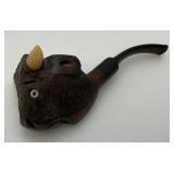 Vintage RARE Hand Carved Bull Pipe Vintage RARE Hand Carved Bull Pipe