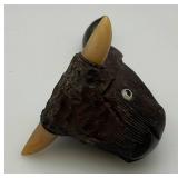 Vintage RARE Hand Carved Bull Pipe Vintage RARE Hand Carved Bull Pipe