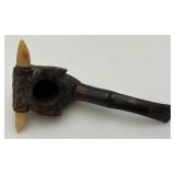Vintage RARE Hand Carved Bull Pipe Vintage RARE Hand Carved Bull Pipe