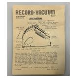 1976 Vintage Record-Vacuum In Original Box 1976 Vintage Record-Vacuum In Original Box