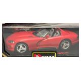 Bburago 1:18 Scale Die Cast Dodge Viper RT/10 Red  (NIB) Bburago 1:18 Scale Die Cast Dodge Viper RT/10 Red  (NIB)