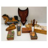 Misc. Vintage Hand Carved Wooden Items & More Misc. Vintage Hand Carved Wooden Items & More