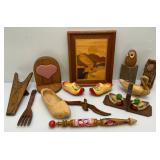 Misc. Vintage Hand Carved Wooden Items & More Misc. Vintage Hand Carved Wooden Items & More