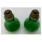 Mid-Century Green Glass Lightbulb Salt & Pepper Shakers Mid-Century Green Glass Lightbulb Salt & Pepper Shakers