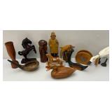 Misc. Vintage Hand Carved Wooden Items & More Misc. Vintage Hand Carved Wooden Items & More