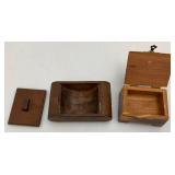 Misc. Vintage Hand Carved Wooden Boxes & More Misc. Vintage Hand Carved Wooden Boxes & More
