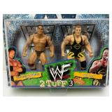 1998 Jakks Pacific Wrestle Mania The Rock And Owen Hart Wrestling Figures Grudge Match (NIP) 1998 Jakks Pacific Wrestle Mania The Rock And Owen Hart Wrestling Figures Grudge Match (NIP)