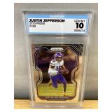 2020 Prizm Justin Jefferson Rookie Card Diamond Graded Gem Mint 10