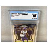 2020 Prizm Justin Jefferson Rookie Card Diamond Graded Gem Mint 10