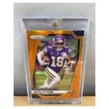 2024 Panini Prizm Justin Jefferson Numbered Orange Prizm #187/249 Football NFL Card - Minnesota Vikings