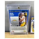 Justin Herbert Spellbound & Ladd McConkey Celebration Los Angeles Chargers NFL Football Cards Lot