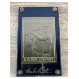 1994 Babe Ruth 22kt Gold Golden Legends New York Yankees Collectible Numbered Card