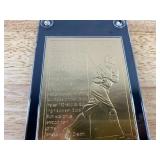 1994 Babe Ruth 22kt Gold Golden Legends New York Yankees Collectible Numbered Card