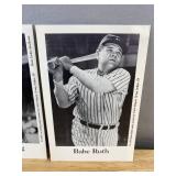 Babe Ruth and Lou Gehrig 4" x 6" New York Yankees MLB Collector Photo Cards, 1994 Curtis Mngmt - 3 Total