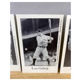 Babe Ruth and Lou Gehrig 4" x 6" New York Yankees MLB Collector Photo Cards, 1994 Curtis Mngmt - 3 Total