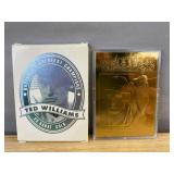 1996 Ted Williams 23 Karat Gold Numbered MLB Baseball Card by Bleachers with Box - Boston Red Sox
