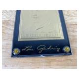 1994 Lou Gehrig 22kt Gold Golden Legends Numbered MLB Card #3860 - New York Yankees