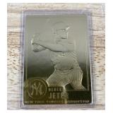 2000 22kt Gold Derek Jeter MLB New York Yankees Baseball Card