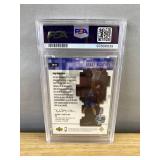 2001 U.D. Playmakers Tracy McGrady Warm-Up NBA Jersey Card Graded PSA 8 - Toronto Raptors *J