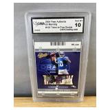 2004 Fleer Authentix Eli Manning NFL Football Rookie Card Graded GMA 10 - New York Giants *J
