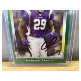 Chester Taylor Autographed Minnesota Vikings NFL Card *J