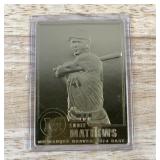 2000 Eddie Mathews MLB 22kt Gold Collectible Card Milwaukee Braves
