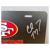 Christian McCaffrey San Francisco 49ers Autographed NFL Football License Plate *I