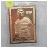 Barry Bonds 22kt Gold Pro Mint Baseball Card
