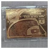 Barry Bonds 22kt Gold Pro Mint Baseball Card