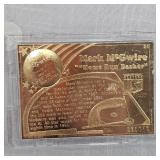 Mark McGwire 22 Kt Gold Pro Mint Baseball Card