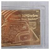 Mark McGwire 22 Kt Gold Pro Mint Baseball Card