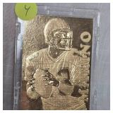 Dan Marino 22Kt Gold Pro Mint Football Card