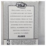 1998 Fleer Chicago Bulls 23 Kt Gold 4 Card Set