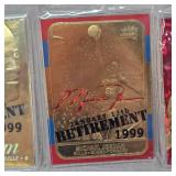 1999 Fleer 23 Kt Gold Michael Jordon Retirement 4 Card Set