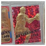 1999 Fleer 23 Kt Gold Michael Jordon Retirement 4 Card Set