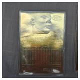 1999 Fleer 23 Kt Gold Michael Jordon Retirement 4 Card Set