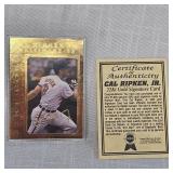 1995 Premiere Mint 22Kt Gold Signature Cal Ripken Jr Card