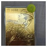 1996 Ty Cobb 22Kt Gold Performance Series Card