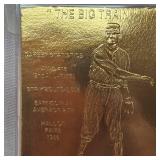 Walter Johnson 22Kt Gold Performance Series Card