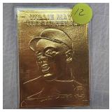 1996 Willy Mays 22Kt Gold Performance Series Card